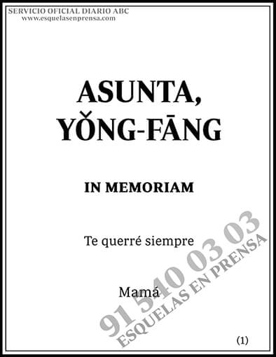 Asunta, Yong-Fang